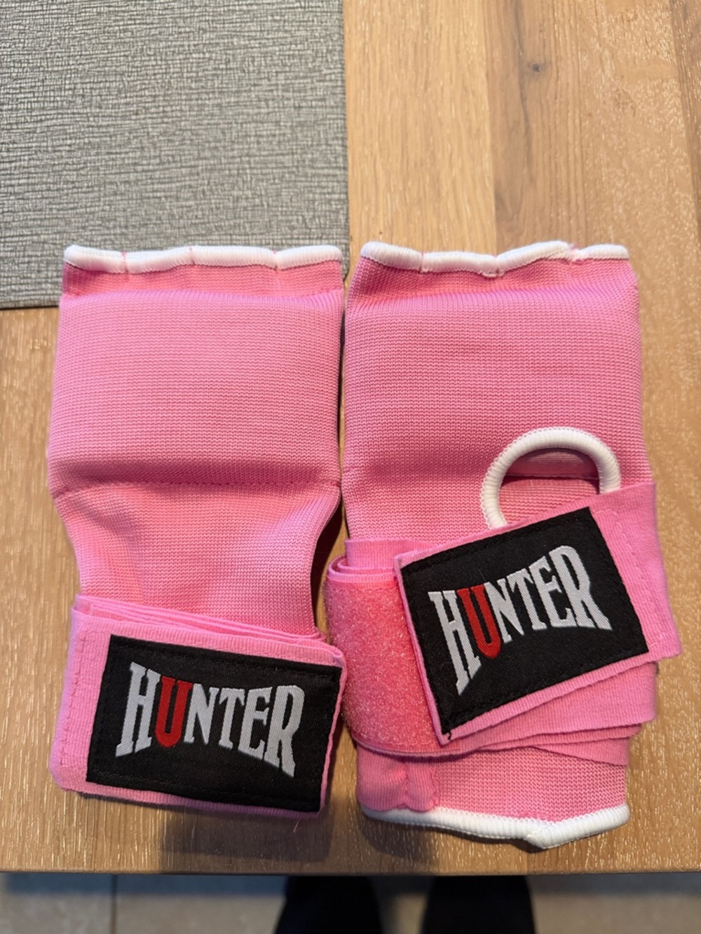 Hunter Pink Training Hand Wraps with Branded Wrist Straps